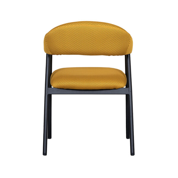 Stoel Amaze | Oker | Breathe | Zwart Metalen Frame | 2 stuks