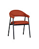 LABEL51 Stoel Amaze | Rust | Breathe | Zwart Metalen Frame | 2 stuks 