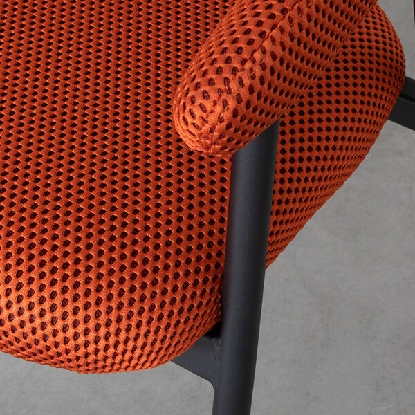 Stoel Amaze | Rust | Breathe | Zwart Metalen Frame | 2 stuks