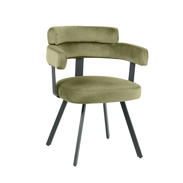 Stoel Bardio | Hunter | Fluweel | Zwart Metalen Frame | 2 stuks
