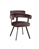 LABEL51 Stoel Bardio | Taupe | Fluweel | Zwart Metalen Frame | 2 stuks 