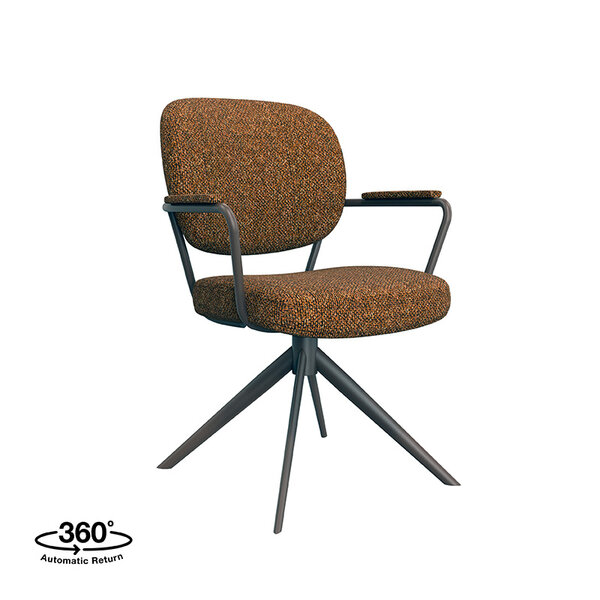 Stoel Basel | Coral | Royal Boucle | Coral Metalen Frame