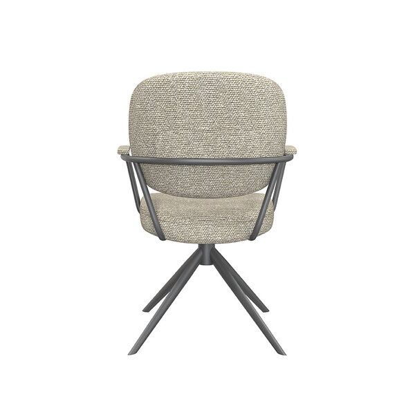 Stoel Basel | Naturel | Royal Boucle | Zwart Metalen Frame