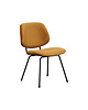 LABEL51 Stoel Bello | Oker | Fluweel | Zwart Metalen Frame | 2 stuks 