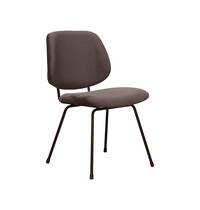 LABEL51 Stoel Bello | Taupe | Fluweel | Zwart Metalen Frame | 2 stuks