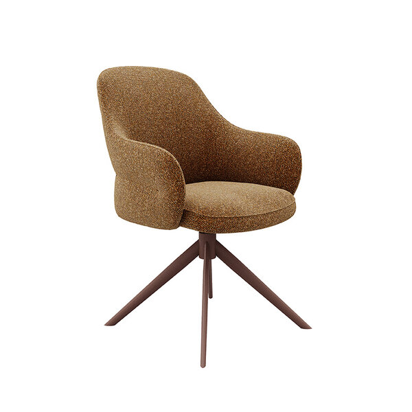 Stoel Bern | Coral | Royal Boucle | Coral Metalen Frame | 2 stuks