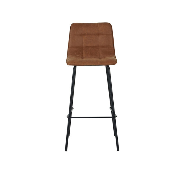 Barkruk Bistro | Cognac | Micro Suede | Hoog