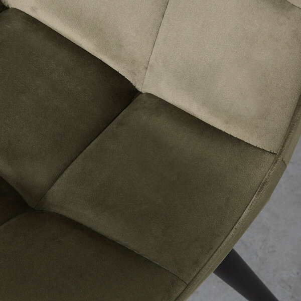 Stoel Bistro | Hunter | Fluweel | Zwart Metalen Frame | 4 stuks