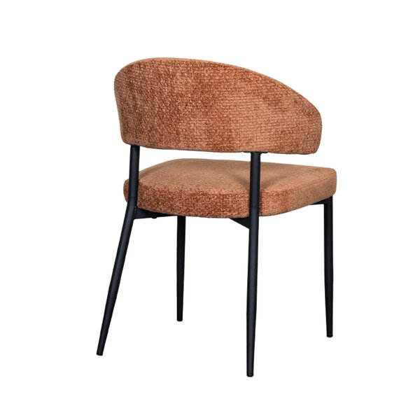 Stoel Bliss | Cognac | Elite | Zwart Metalen Frame | 2 stuks