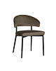 LABEL51 Stoel Bliss | Hunter | Fluweel | Zwart Metalen Frame | 2 stuks 