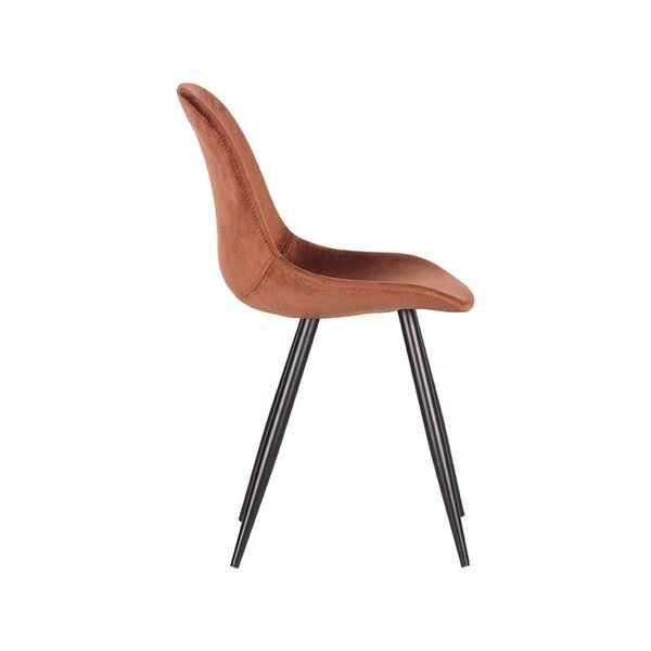 Stoel Capri | Rust | Fluweel | Zwart Metalen Frame | 2 stuks