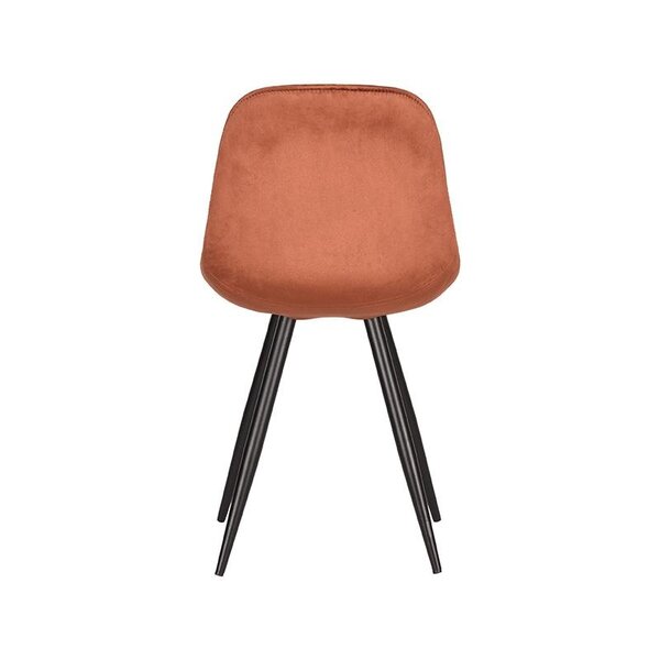 Stoel Capri | Rust | Fluweel | Zwart Metalen Frame | 2 stuks