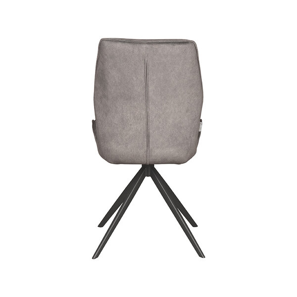 Stoel Comfy | Antraciet | Cosmo | Zwart Metalen Frame | 2 stuks