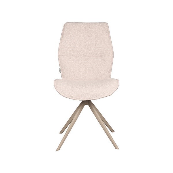 Stoel Comfy | Naturel | Boucle | Taupe Metalen Frame | 2 stuks