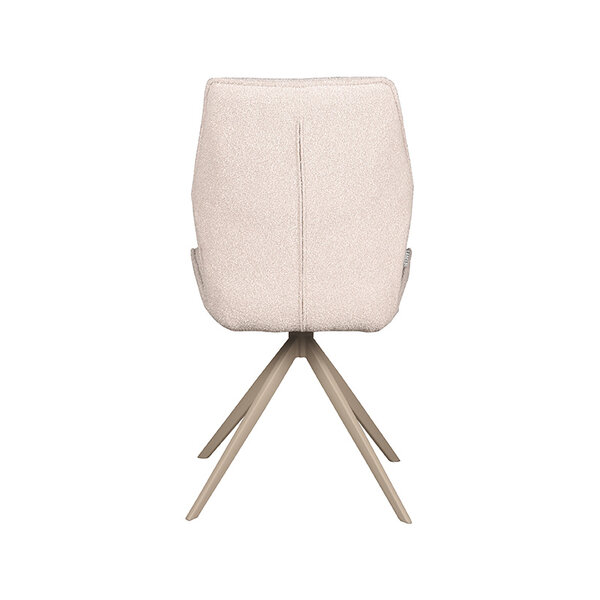 Stoel Comfy | Naturel | Boucle | Taupe Metalen Frame | 2 stuks