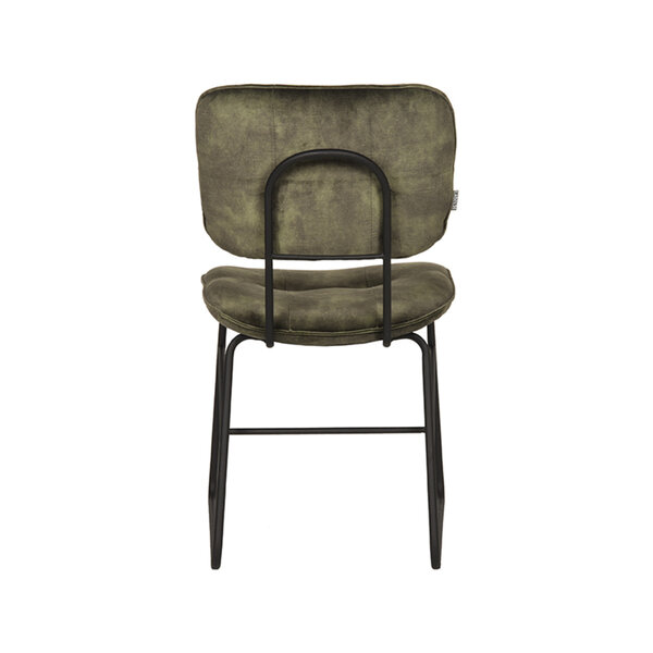 Stoel Dez | Hunter | Velours | Zwart Metalen Frame | 2 stuks