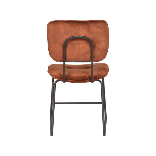 Stoel Dez | Rust | Velours | Zwart Metalen Frame | 2 stuks