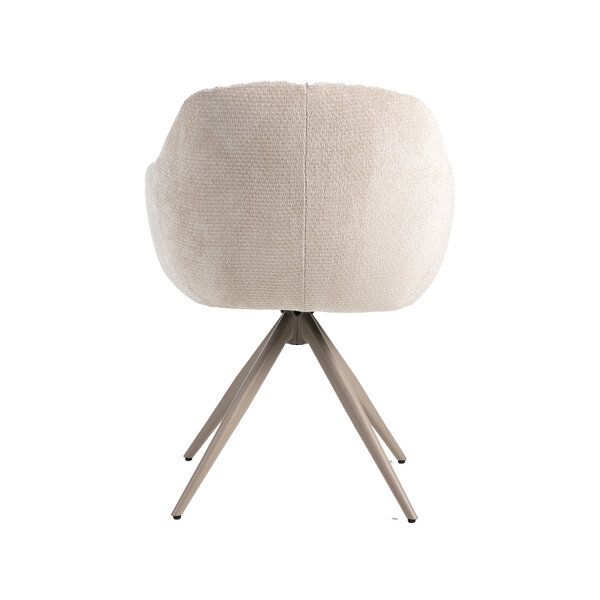 Stoel Esma | Naturel | Elite | Taupe Metalen Frame | 2 stuks