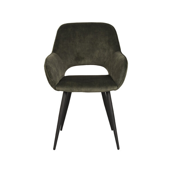 Stoel Fer | Hunter | Velours | Zwart Metalen Frame | 2 stuks