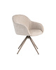 LABEL51 Stoel Fiby | Naturel | Elite | Taupe Metalen Frame | 2 stuks 