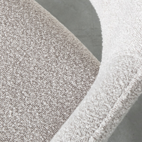 Stoel Finley | Naturel | Boucle | Zwart Metalen Frame | 2 stuks