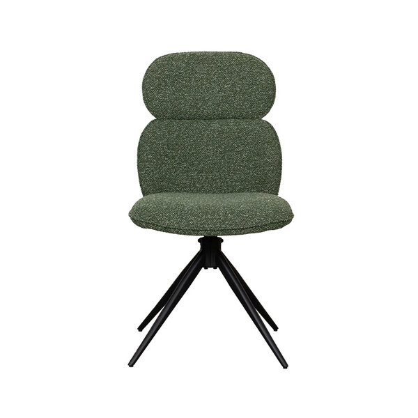 Stoel Finn | Forest | Royal Boucle | Zwart Metalen Frame | 2 stuks