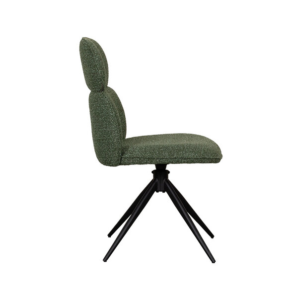 Stoel Finn | Forest | Royal Boucle | Zwart Metalen Frame | 2 stuks