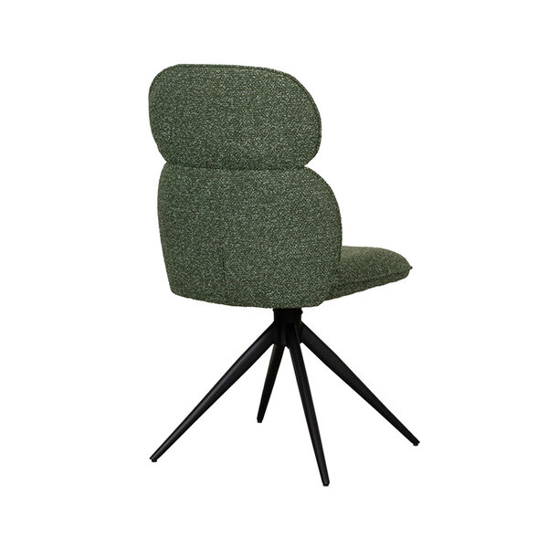 Stoel Finn | Forest | Royal Boucle | Zwart Metalen Frame | 2 stuks