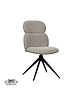 LABEL51 Stoel Finn | Mushroom | Royal Boucle | Zwart Metalen Frame | 2 stuks 