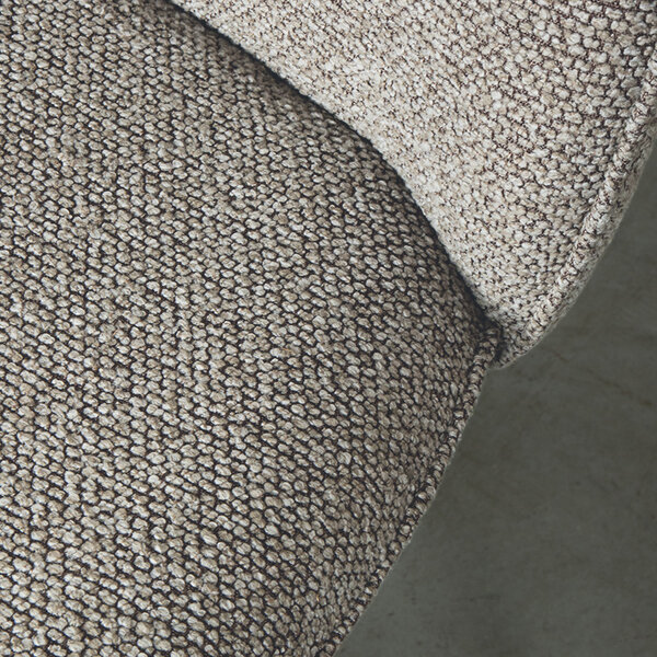 Stoel Finn | Mushroom | Royal Boucle | Zwart Metalen Frame | 2 stuks