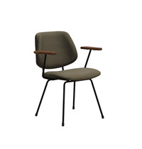 LABEL51 Stoel Gastron | Hunter | Fluweel | Zwart Metalen Frame | 2 stuks