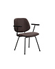 LABEL51 Stoel Gastron | Taupe | Fluweel | Zwart Metalen Frame | 2 stuks 