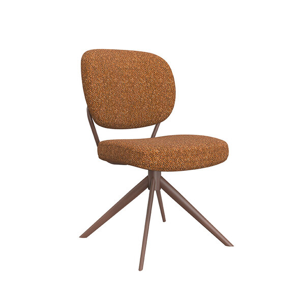 Stoel Geneva | Coral | Royal Boucle | Coral Metalen Frame | 2 stuks