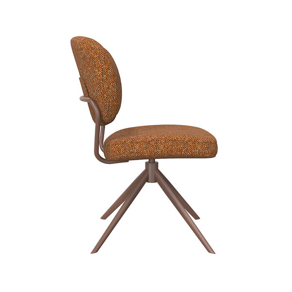 Stoel Geneva | Coral | Royal Boucle | Coral Metalen Frame | 2 stuks