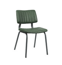 LABEL51 Stoel Gusto | Hunter | Kunstleder | Zwart Metalen Frame | 2 stuks 