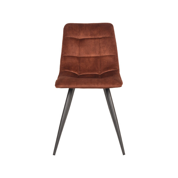 Stoel Jelt | Rust | Velours | Zwart Metalen Frame | 4 stuks