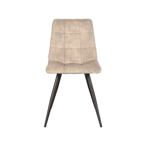 Stoel Jelt | Zand | Velours | Zwart Metalen Frame | 4 stuks