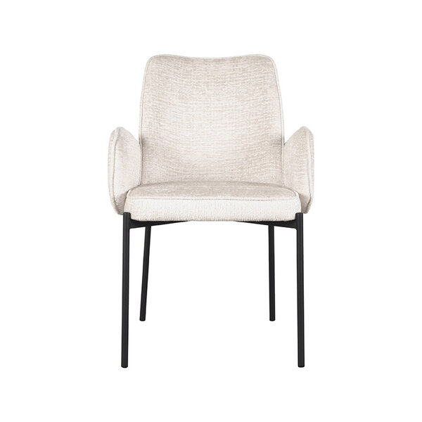 Stoel Joni | Crème | Elegance | Zwart Metalen Frame | 2 stuks