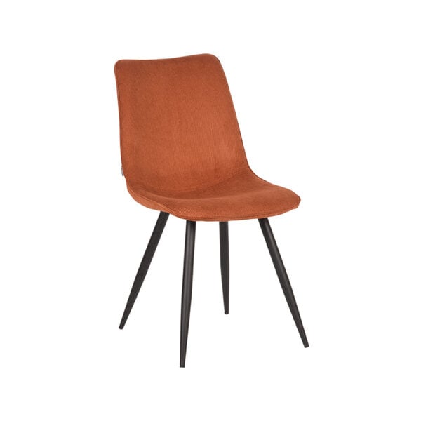 Stoel Jort | Rust | Ribcord | Zwart Metalen Frame | 2 stuks