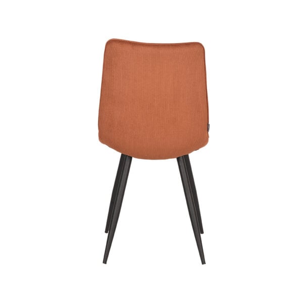 Stoel Jort | Rust | Ribcord | Zwart Metalen Frame | 2 stuks