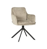 LABEL51 Stoel Joy | Beige | Elegance | Zwart Metalen Frame 