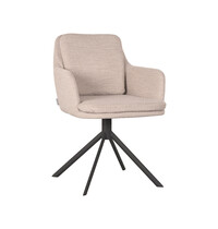 LABEL51 Stoel Joy | Naturel | Boucle | Zwart Metalen Frame