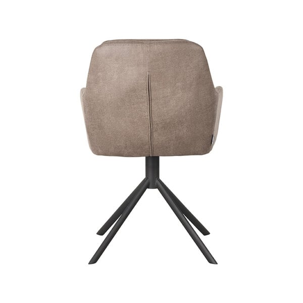 Stoel Joy | Taupe | Micro Suede | Zwart Metalen Frame