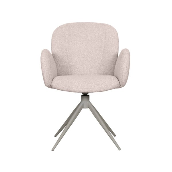 Stoel Kimball | Naturel | Boucle | Taupe Metalen Frame | 2 stuks