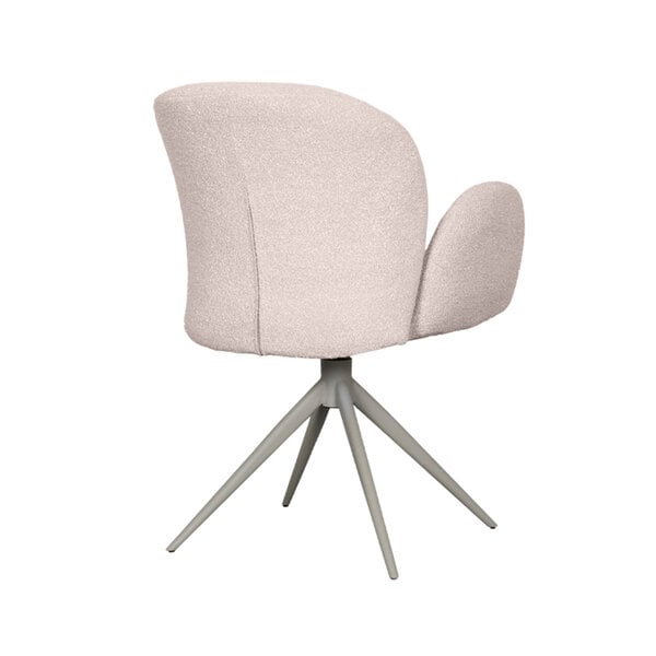 Stoel Kimball | Naturel | Boucle | Taupe Metalen Frame | 2 stuks