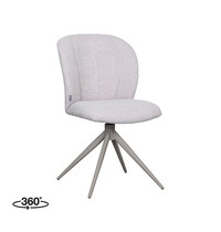 LABEL51 Stoel Kimo | Naturel | Boucle | Taupe Metalen Frame | 2 stuks 