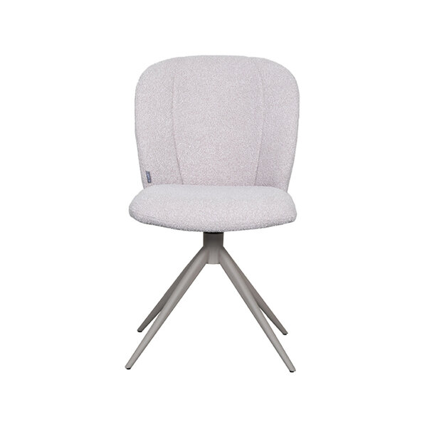 Stoel Kimo | Naturel | Boucle | Taupe Metalen Frame | 2 stuks