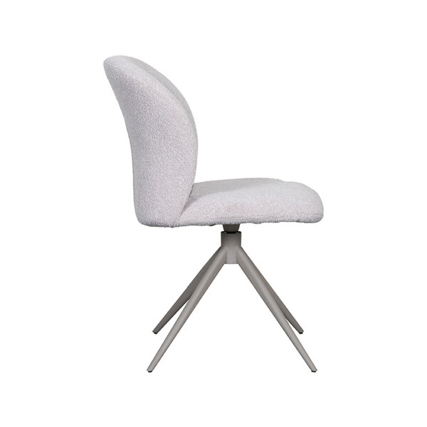 Stoel Kimo | Naturel | Boucle | Taupe Metalen Frame | 2 stuks