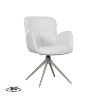 LABEL51 Stoel Lasse | Naturel | Canyon | Taupe Metalen Frame | 2 stuks