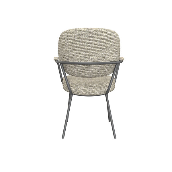 Stoel Lausanne | Naturel | Royal Boucle | Zwart Metalen Frame